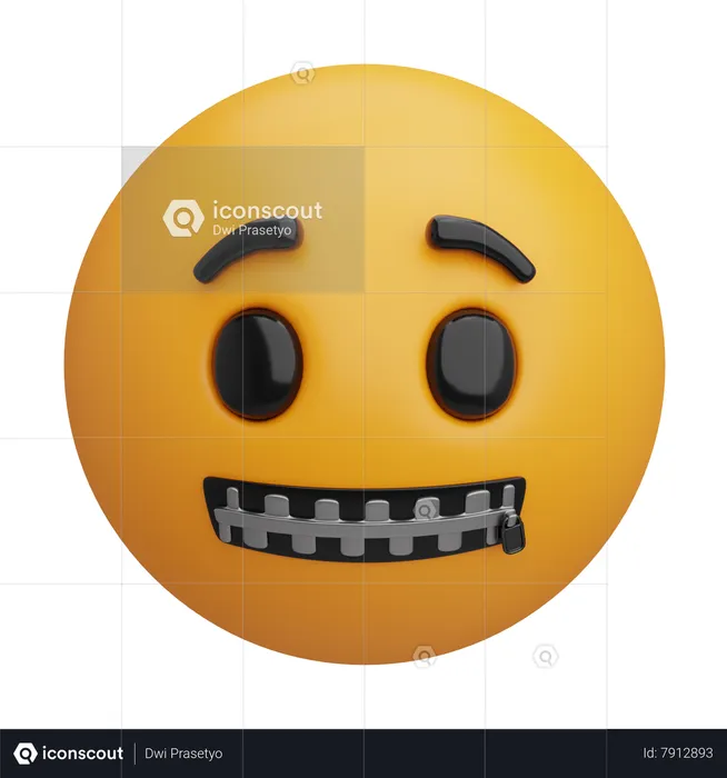 Silent Emoji 3D Icon