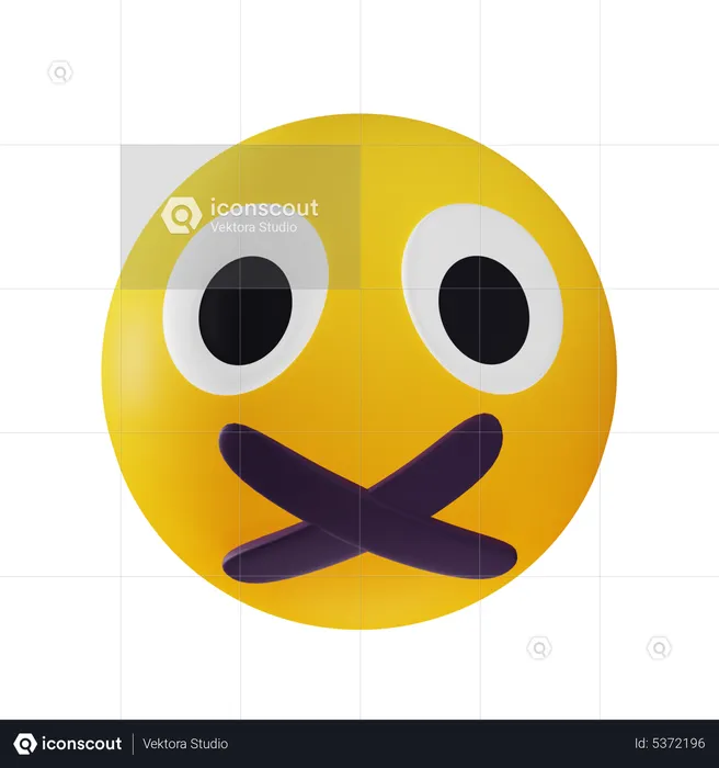 Silent Emoji Emoji 3D Icon