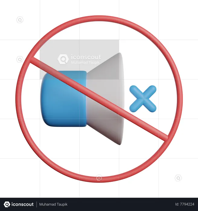 Silent Please  3D Icon