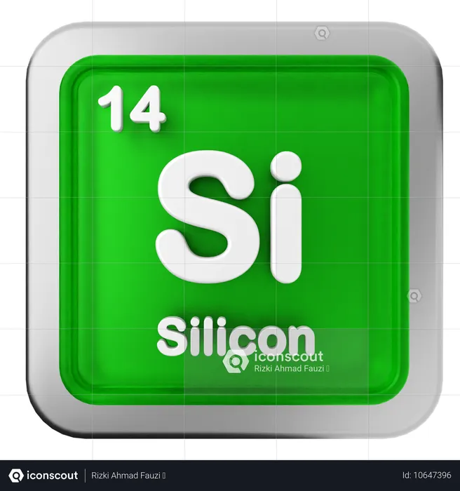 Tabela periódica de silício  3D Icon