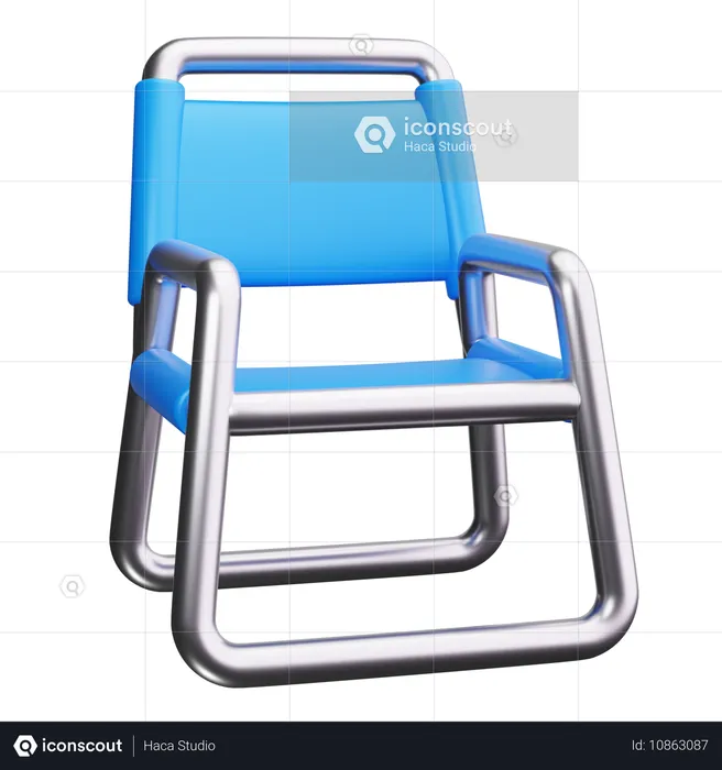 Silla de camping  3D Icon