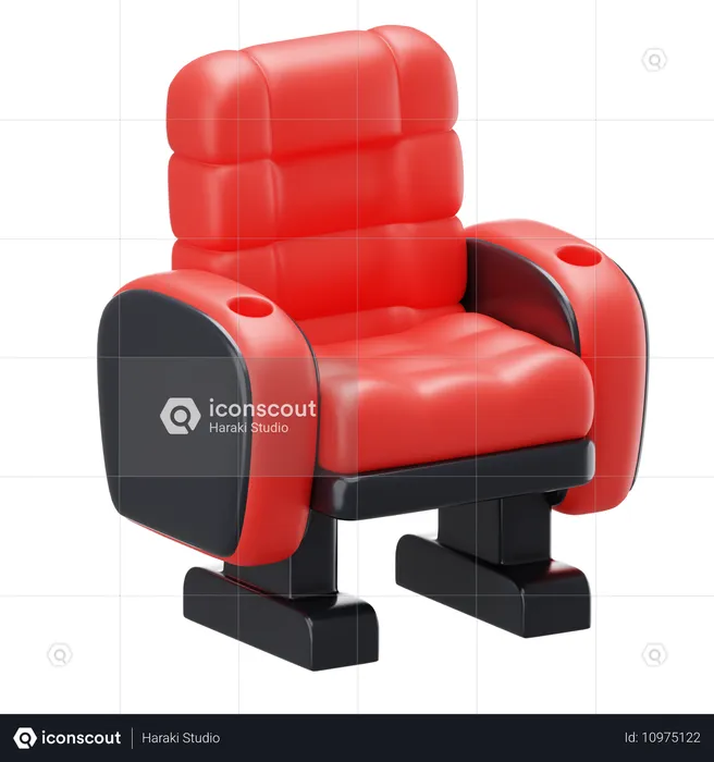 Silla de cine  3D Icon