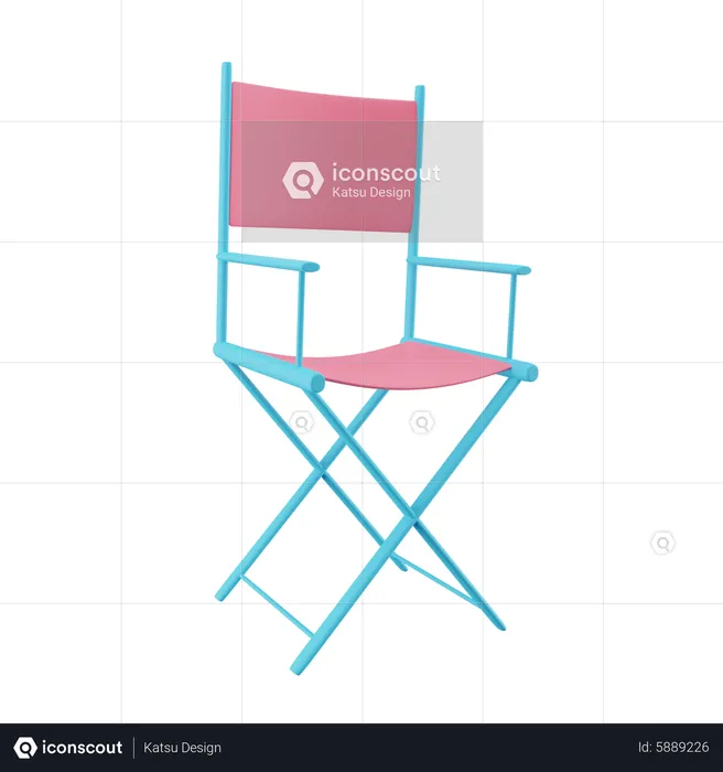 Silla de directores de cine  3D Icon