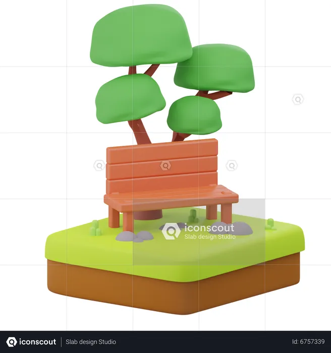 Silla de jardin  3D Icon