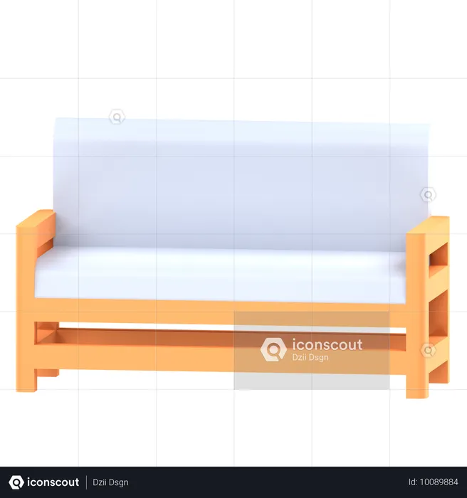 Silla de madera  3D Icon