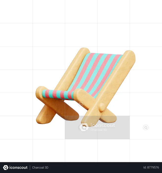 Silla de playa  3D Icon