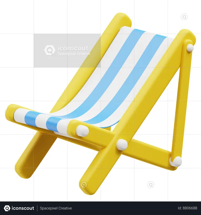 Silla de playa  3D Icon