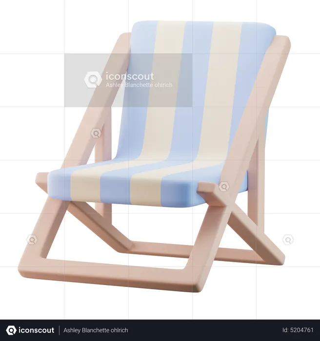 Silla de playa  3D Icon