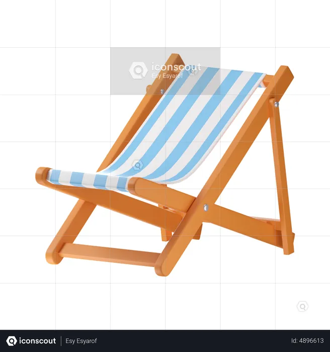 Silla de playa  3D Icon