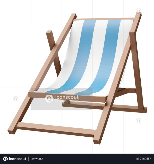 Silla de playa  3D Icon