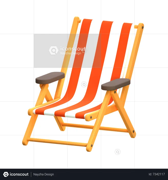 Silla de playa  3D Icon