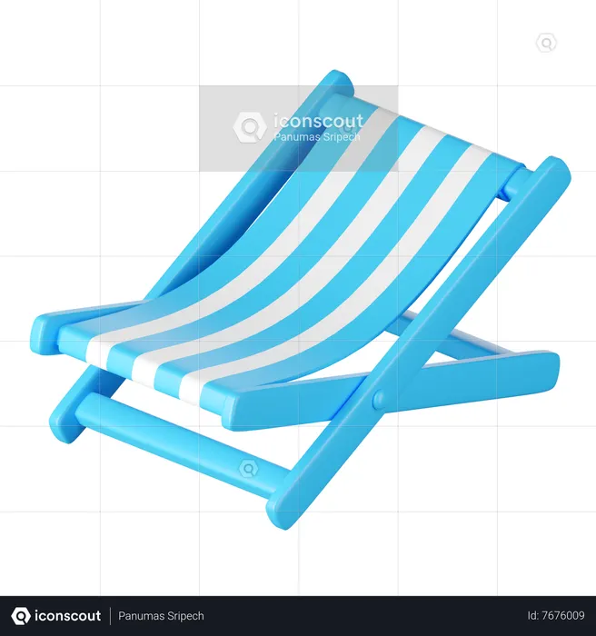 Silla de playa  3D Icon