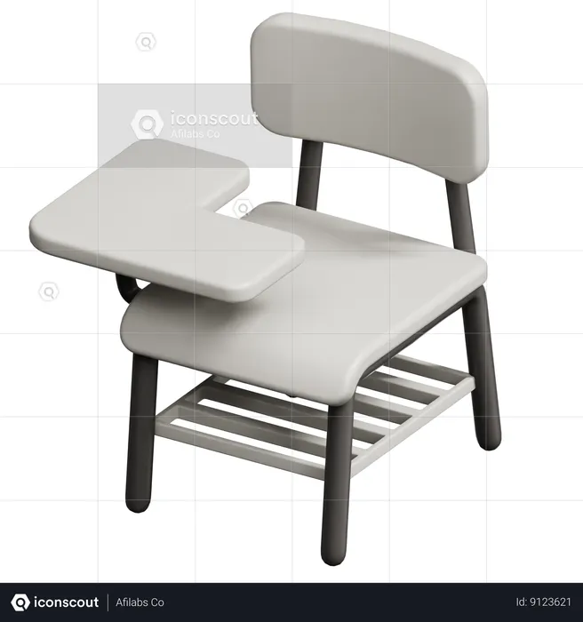 Silla de estudiante  3D Icon