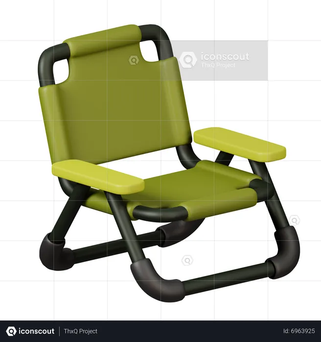 Silla plegable  3D Icon