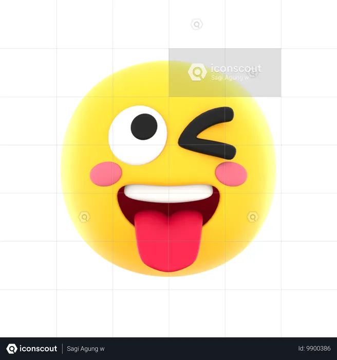 Silly Face Emoji Emoji 3D Icon