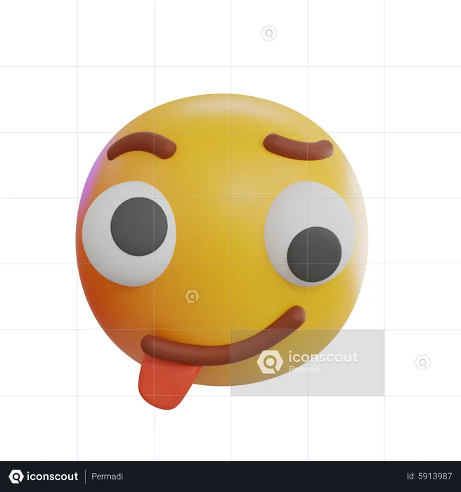 Silly Out Tongue Emoji Emoji 3D Icon