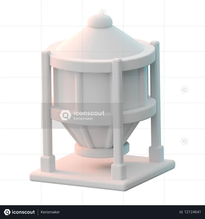 Silo  3D Icon