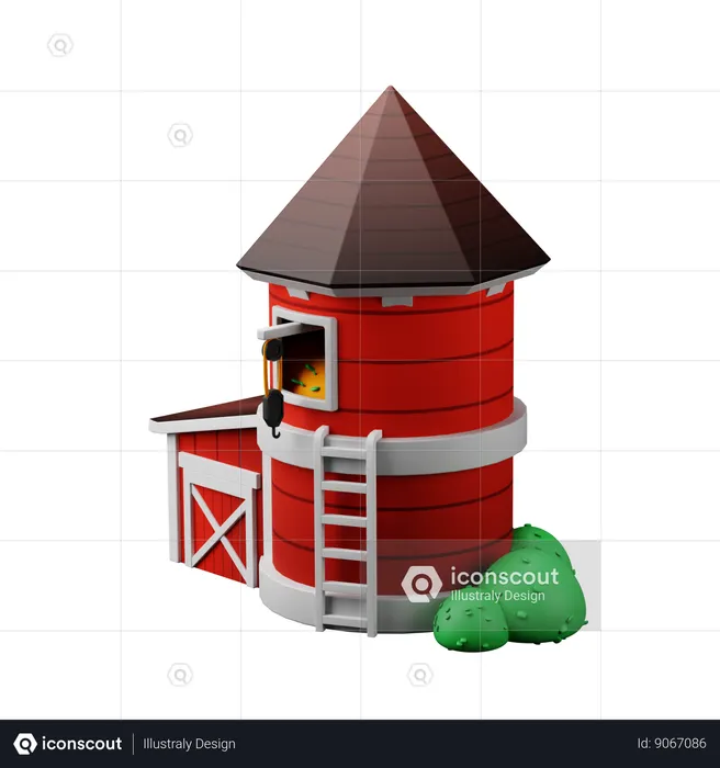 Silo  3D Icon