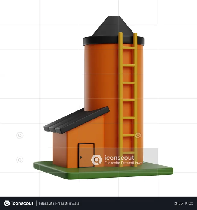 Silo  3D Icon