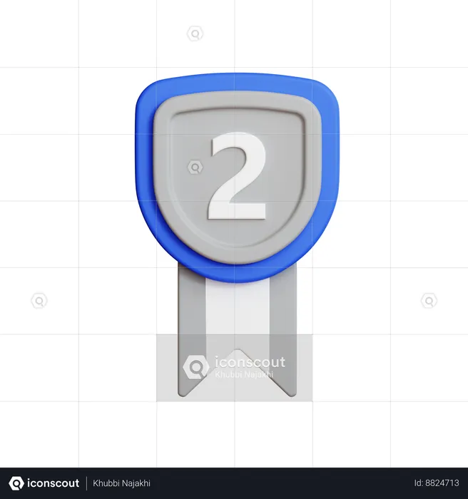 Silver medal  3D Icon