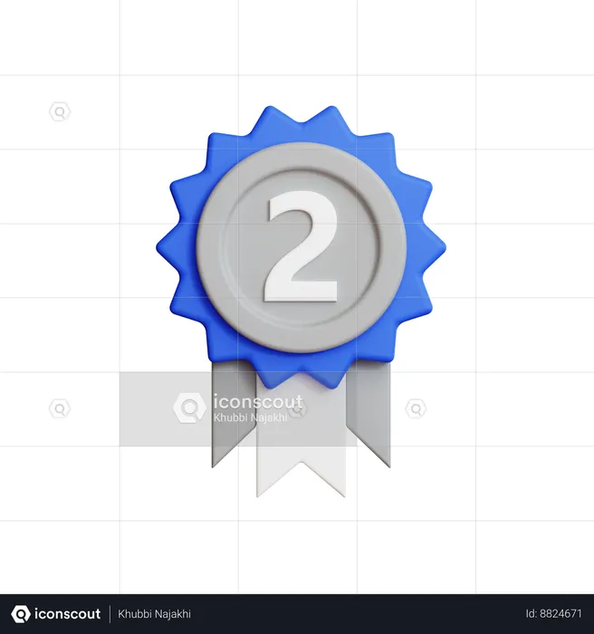 Silver medal  3D Icon