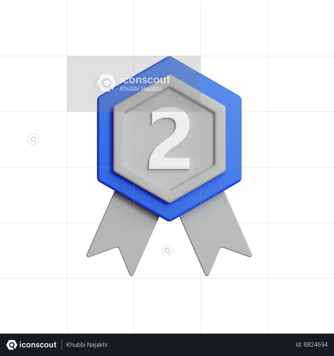 Silver medal  3D Icon