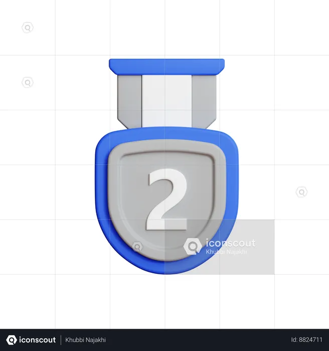 Silver medal  3D Icon