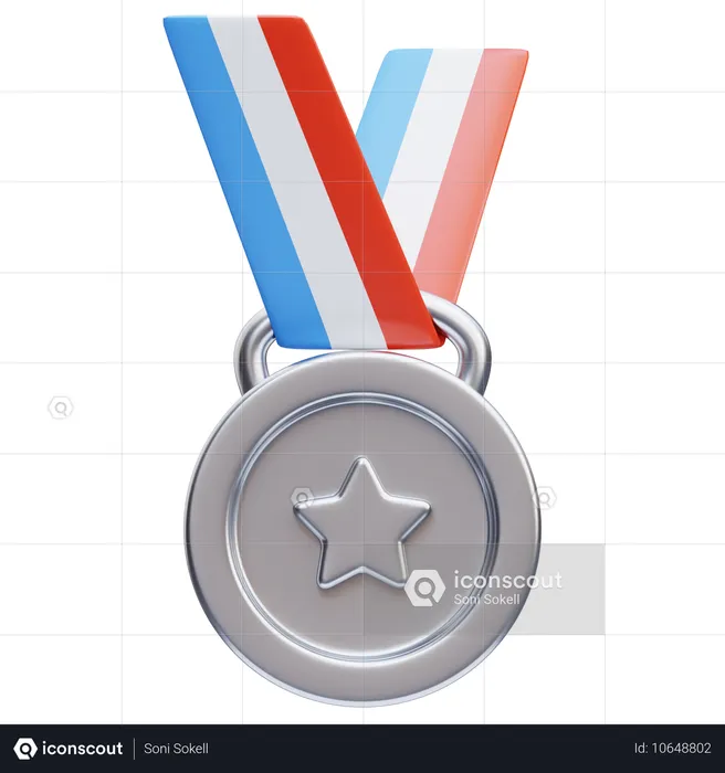 Silver Medal  3D Icon