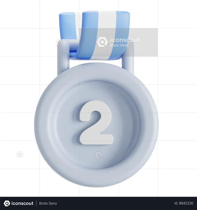 Silver medal  3D Icon