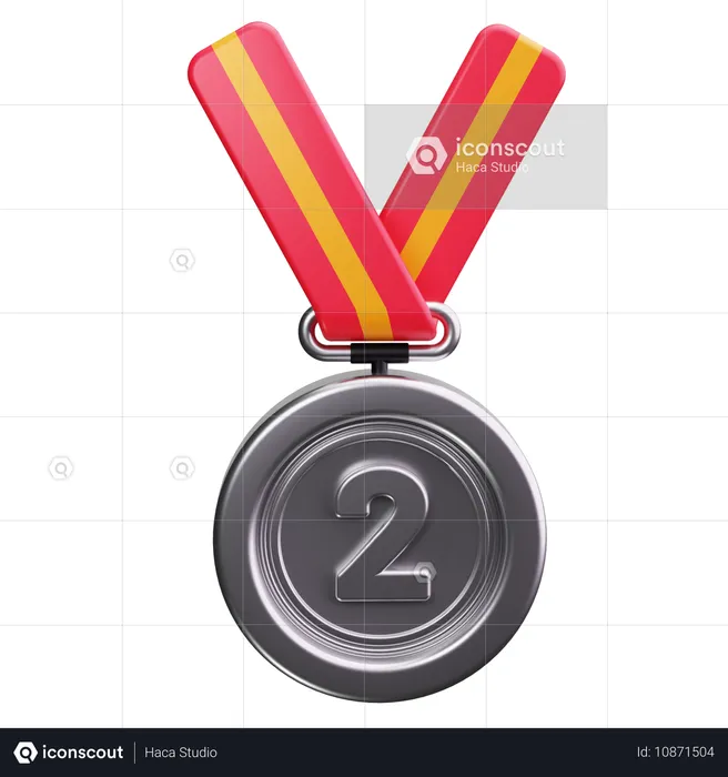 Silver Medal  3D Icon