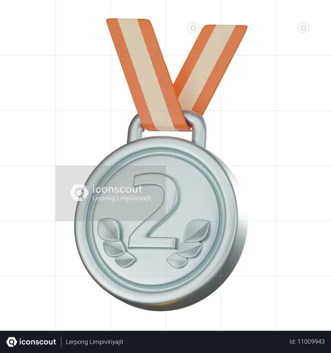 Silver Medal  3D Icon