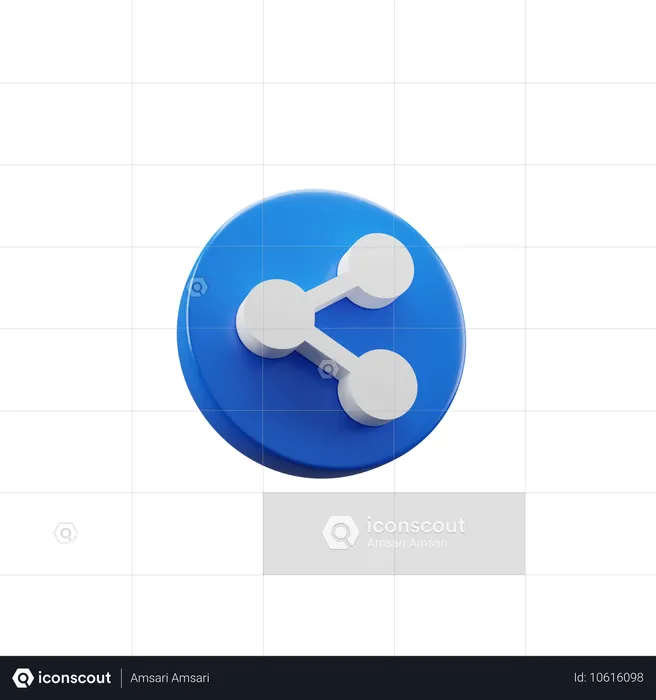 Símbolo de compartilhamento  3D Icon