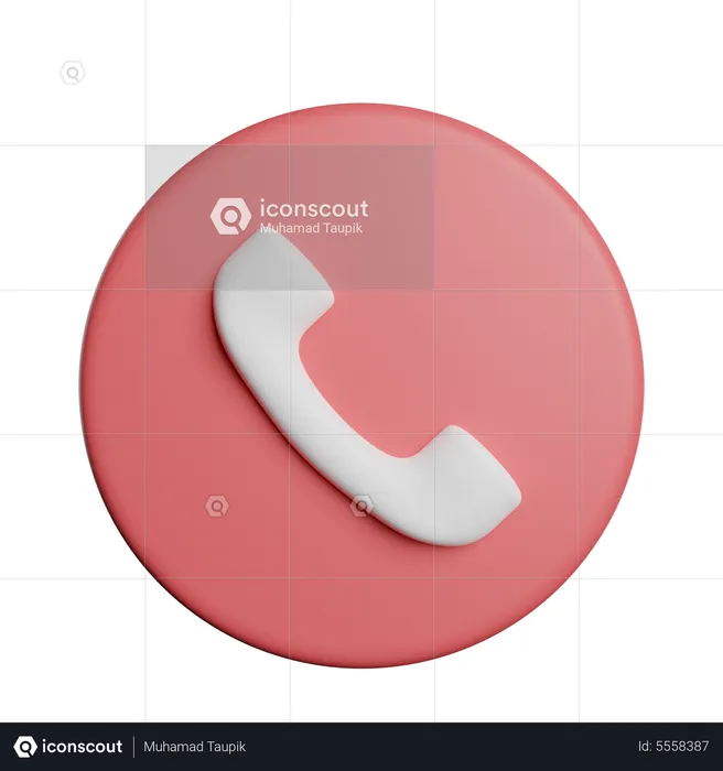 Símbolo de llamada telefónica  3D Icon