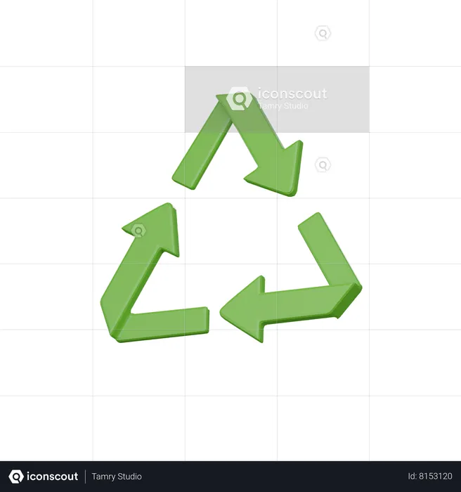 Símbolo de reciclagem  3D Icon