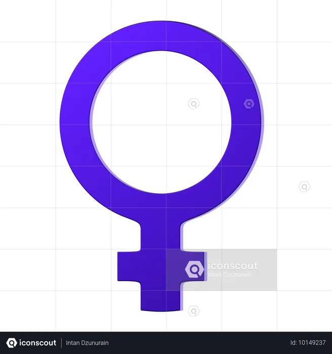 Símbolo feminino  3D Icon