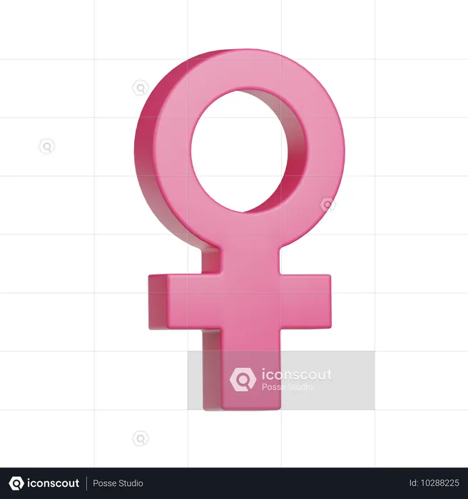 Símbolo feminino  3D Icon