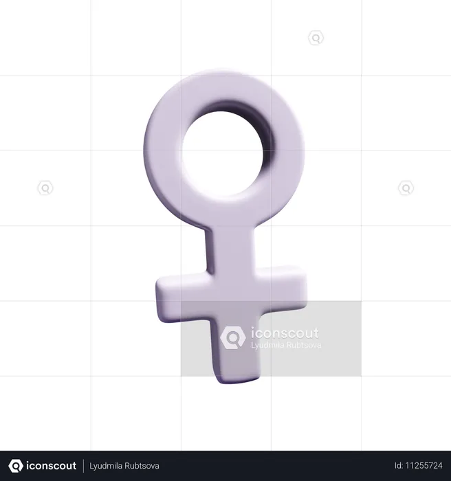 Símbolo feminino  3D Icon