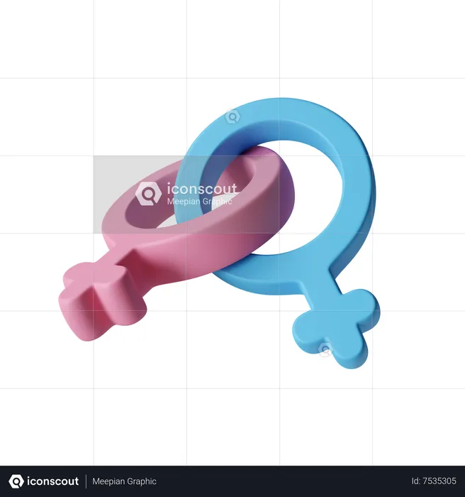 Símbolo lésbico  3D Icon