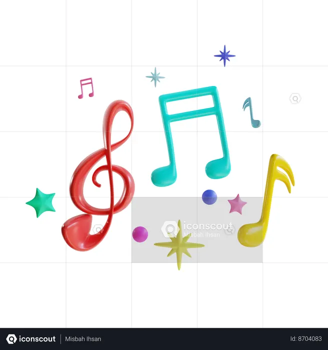 Símbolo musical  3D Icon