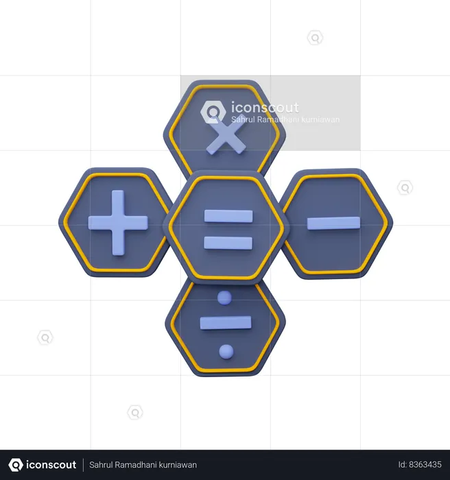 Símbolos matemáticos  3D Icon