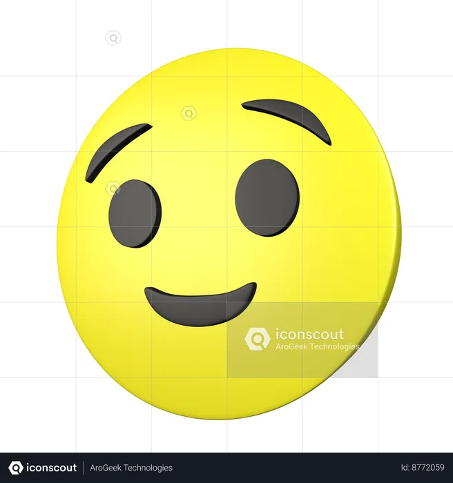 Simple Face Emoji 3D Icon