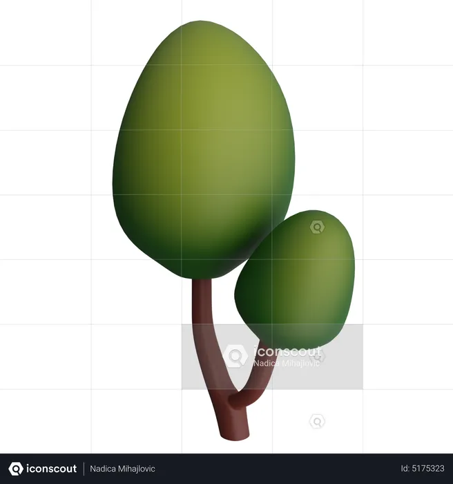Simple tree  3D Icon