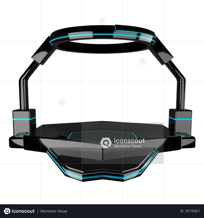 Trilha de simuladores de metaverso  3D Illustration