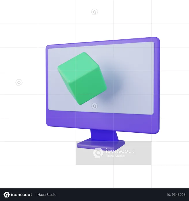 Simulation Design  3D Icon