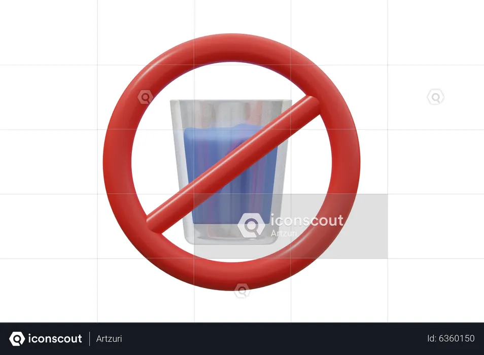 No beber  3D Icon