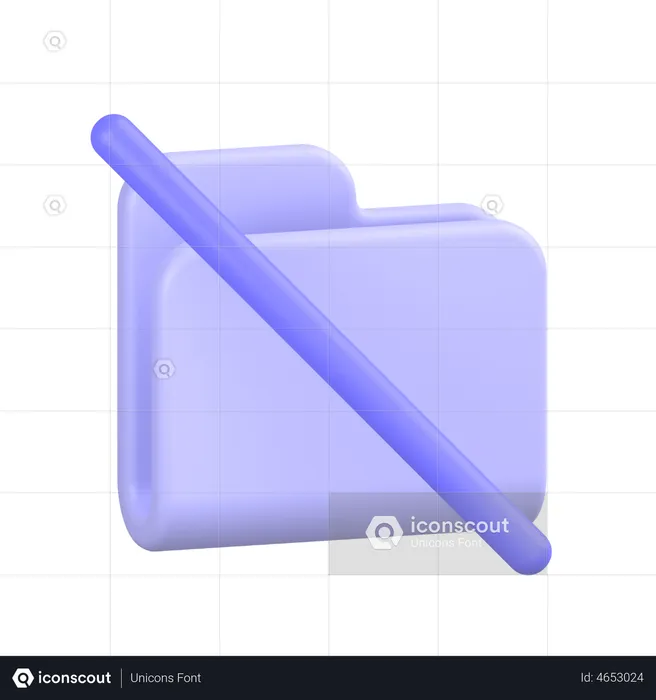 Sin carpeta  3D Icon