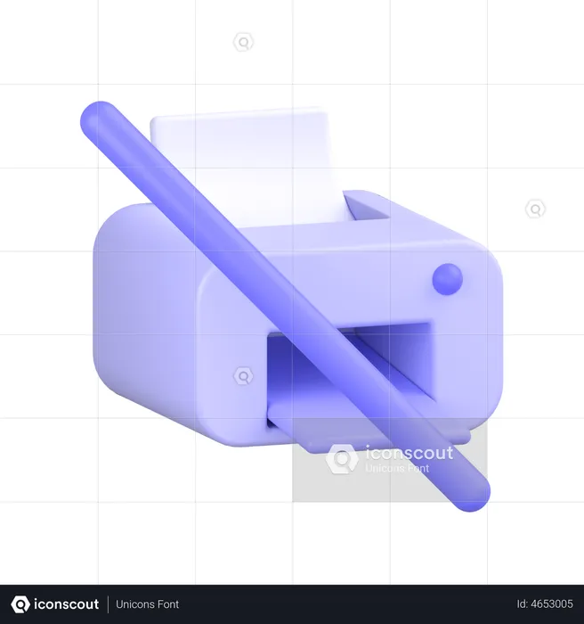 Sin impresora  3D Icon