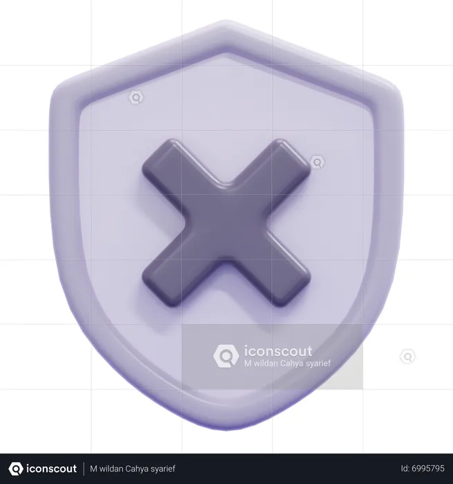 Sin seguridad  3D Icon