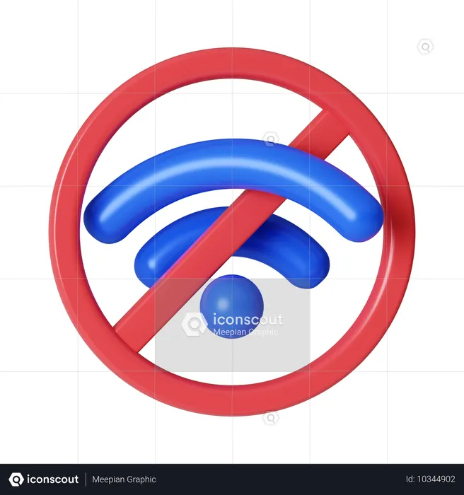 No wifi  3D Icon