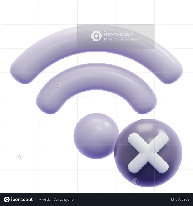No wifi  3D Icon